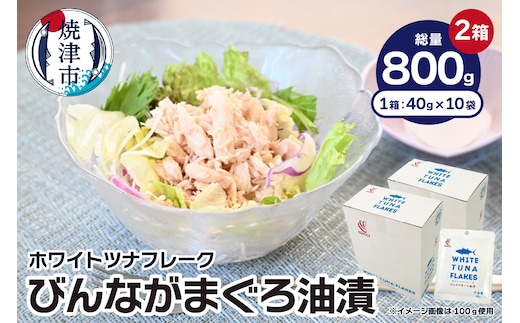 a10-1206 SKOホワイトツナフレーク びんながまぐろ油漬 40ｇ×10袋