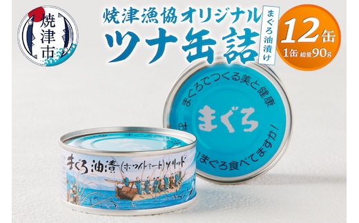 a12-163 焼津漁協オリジナルツナ缶詰（まぐろ油漬け）12缶入