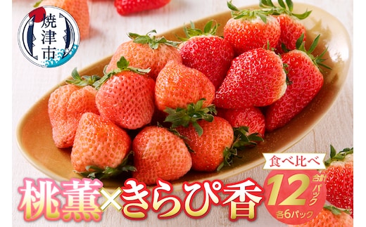 a30-225 いちご「 桃薫・きらぴ香」食べ比べセット 計12パック