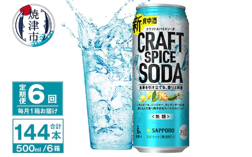 T0078-1706 【定期便6回】サッポロ クラフトスパイスソーダ 500ml×24本