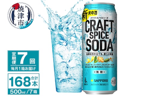 T0078-1707 【定期便7回】サッポロ クラフトスパイスソーダ 500ml×24本
