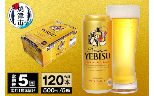 T0098-2205 【定期便 5回】ビール エビス サッポロ 500ml