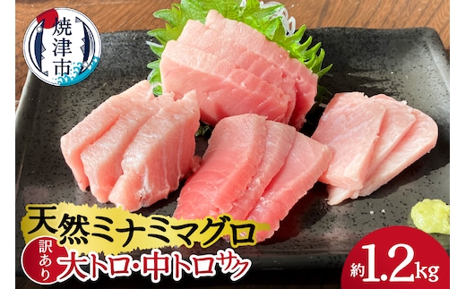 a30-227 天然ミナミマグロ 訳あり 大トロ 中トロ(サク) 詰合せ 約1.2Kg入り