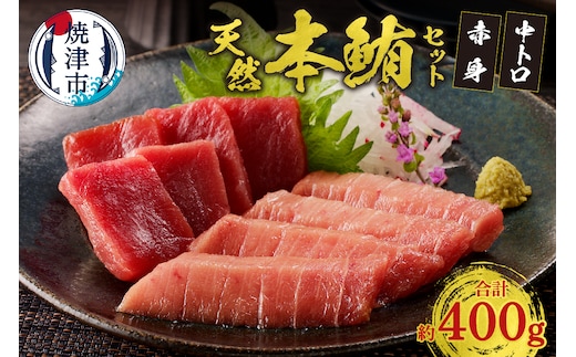 a17-020 『まぐろの魚二』天然本鮪中トロ・赤身約400gセット