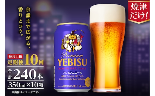 T0092-1710 【定期便10回】エビスプレミアムエール350ml缶×1箱（24本）