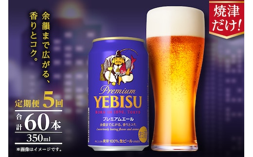 T0107-1005 【定期便】エビス プレミアムエール 350ml×12本 5回