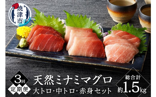 a50-128 【定期便3回】キボシ水産 天然 南鮪 大トロ 中トロ 赤身食べ比べ 約500g×3回