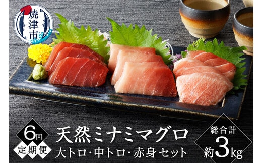 b100-065 【定期便6回】キボシ水産 天然 南鮪 大トロ 中トロ 赤身食べ比べ 約500g×6回