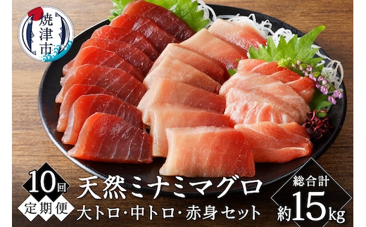 b500-015 【定期便10回】キボシ水産 天然 鮪 南鮪 大トロ 中トロ 赤身食べ比べセット 約1.5kg×10回(定期便) 柵 切り落とし 刺身 海鮮丼 皮なし