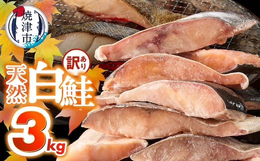 a20-488 訳あり！ 天然 白鮭 甘口 切身 約3kg 便利なジッパーバック入り