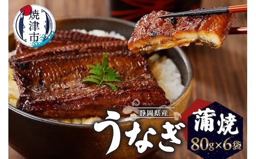 a27-011 静岡県産 うなぎ 蒲焼 真空 パック 80g×6