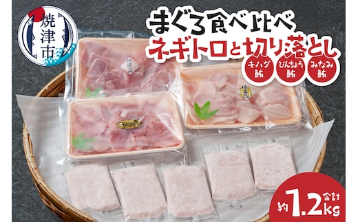 a15-680 まぐろ食べ比べセット約1.2Kg ネギトロ 鮪切り落とし キハダ びんちょう みなみ鮪