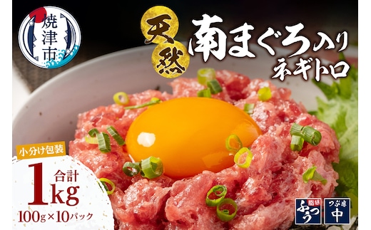 a15-710 ミナミマグロ入り マグロのたたき 100g 小分け パック セット 焼津 海の極 ネギトロ 天然 新鮮 冷凍 ねぎとろ 小分け 1kg（100g× 10パック）