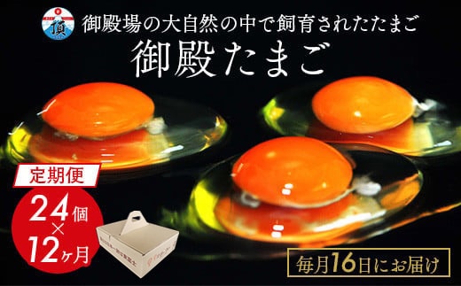 【定期便12ヵ月】《毎月16日にお届け》御殿たまご 赤たまご24個入り（破損保障含む） ｜ 卵 タマゴ 玉子 たまごかけご飯 生卵 鶏卵 卵焼き 国産 御殿場産 ※北海道・沖縄・離島への配送不可