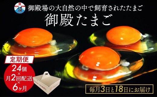 【定期便6ヶ月】《毎月3日と18日にお届け》御殿たまご 赤たまご 24個入×月2回（破損保障含む）もみがら入 ◇ ｜ 卵 タマゴ 玉子 たまごかけご飯 生卵 鶏卵 卵焼き 国産 御殿場産 ※北海道・沖縄・離島への配送不可