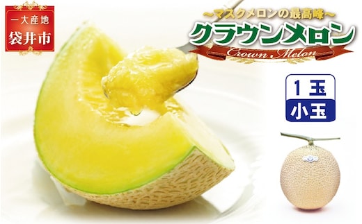 クラウンメロン（白等級）小玉 １玉入 果物類 メロン青肉 