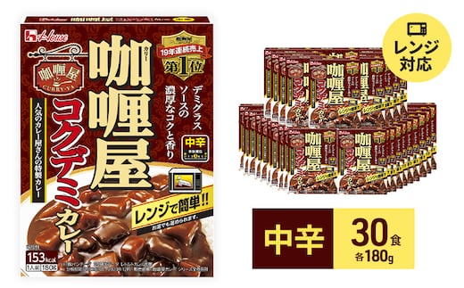 カレー レトルト カリー屋コクデミカレー 中辛 180g×30食 ハウス食品 カリー屋カレー レトルトカレー レトルト食品 デミグラス 保存食 非常食 防災食 常温 常温保存 レンジ 惣菜 加工食品 災害 備蓄 静岡 
