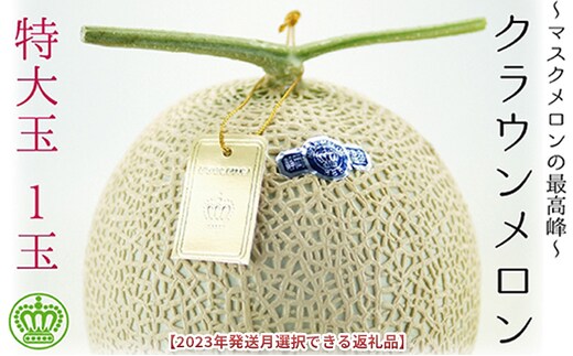 ★発送月選択できる返礼品★ 『クラウンメロン（白等級）特大玉 1玉』 メロン 人気 厳選 ギフト 贈り物 デザート グルメ 袋井市11月発送