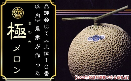 ★発送月選択できる返礼品★ 『クラウンメロン ”極メロン” 1玉』 ギフト箱入り メロン 人気 厳選 ギフト 贈り物 デザート グルメ 袋井市2026年8月発送