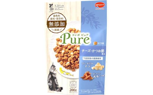 コンボ ピュア キャット まぐろ味・チーズ・かつお節添え 200g ｘ12(ケース単位) キャットフード