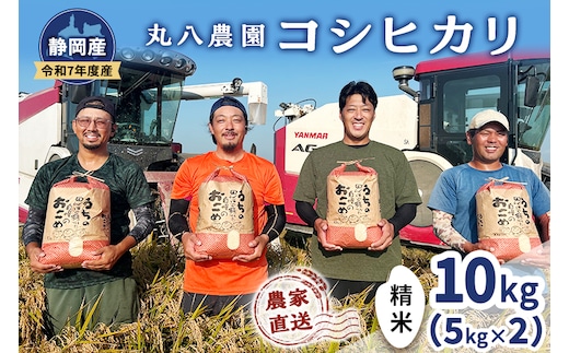 お米 令和7年度産静岡産コシヒカリ精米5kg×2 米 コメ こしひかり コシヒカリ 精米 白米 袋井市 静岡県