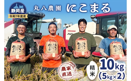 お米 令和7年度産静岡産にこまる精米5kg×2 米 コメ にこまる 精米 白米 袋井市 静岡県