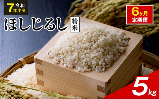 令和7年度産 ほしじるし 5kg 精米 6ヶ月定期便 米 静岡県 袋井市【離島配送不可】