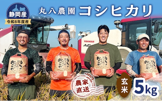【予約】令和8年度産 静岡産 コシヒカリ 玄米 5kg 米 コメ こしひかり コシヒカリ 袋井市 静岡県