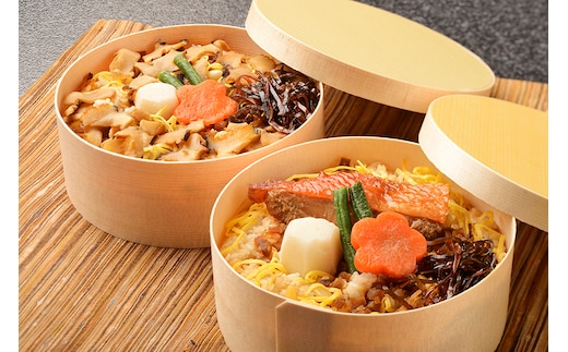 板前手作り わっぱめし 2種セット 1061／徳造丸 海鮮 御飯 金目 鯛 サザエ 静岡県 東伊豆町