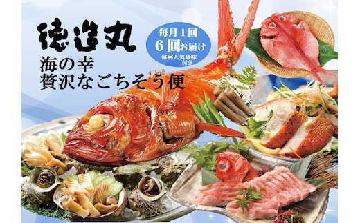 （冷凍） 贅沢なごちそう定期便 毎月1回×6回コース＋毎回人気の珍味付き G010 ／ 徳造丸 金目鯛 海の幸 海鮮 静岡県 東伊豆町