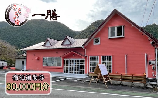 【さくらの宿 一膳 宿泊補助券 30,000円分】 割烹 宿泊 温泉 河津 河津町 静岡 伊豆 宿泊券 旅行 観光 国内旅行 家族旅行 ファミリー カップル グループ 河津桜