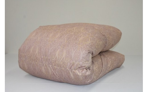 11S1 ２層式キルト羽毛掛けふとん イングランド産ホワイトダックダウン93％ 色ピンク系 柄おまかせ