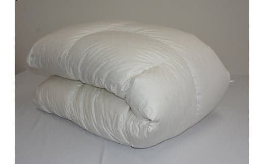 1AC1 ２層式キルト羽毛掛けふとんポーランド産マザーホワイトグースダウン93％ シングル