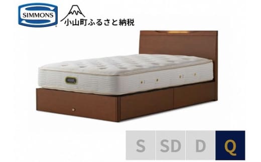 3BV15【シモンズ】ケンドリック 引出付/エグゼクティブ リッチナット色 Q