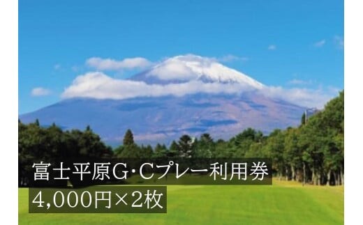 G22富士平原Ｇ・Ｃプレー利用券 ２枚 【小山町内 ゴルフ場 共通利用券】