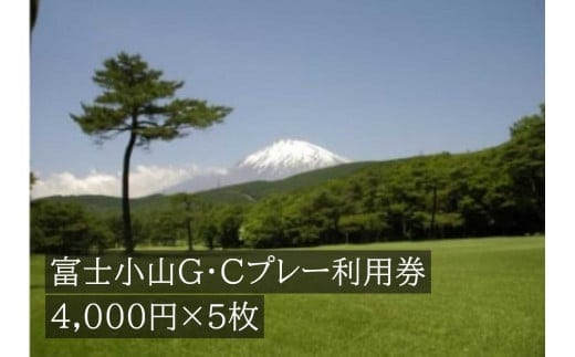 L15富士小山Ｇ・Ｃプレー利用券 ５枚 【小山町内 ゴルフ場 共通利用券】