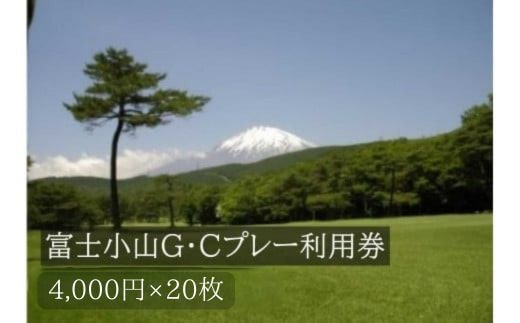 Y22富士小山Ｇ・Ｃプレー利用券 ２０枚 【小山町内 ゴルフ場 共通利用券】
