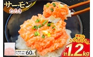 サーモン たたき 60g 20パック 計1.2kg 冷凍 小分け [トライ産業 静岡県 吉田町 22424418-a] サーモンたたき さーもん ねぎとろ ネギトロ 海鮮丼
