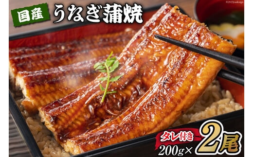 国産うなぎ 蒲焼 2尾 セット 200g×2 タレ付き [むらた商会 静岡県 吉田町 22424002] うなぎ 鰻 ウナギ 蒲焼き 冷凍