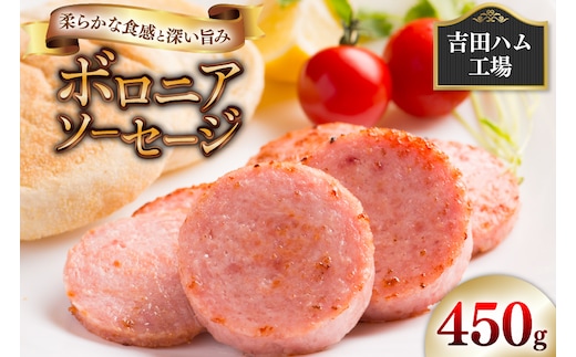 ソーセージ ボロニアソーセージ450g [吉田ハム工場 静岡県 吉田町 22424674] ボロニア 国産 豚肉 加工肉 肉 ハム おかず 惣菜 おつまみ ギフト お中元 お歳暮