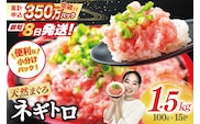 【ZIP!で紹介】天然まぐろ使用 ネギトロ 小分け 計1.5kg(15パック入り)[Umios オーシャン 静岡県 吉田町 22424262] ネギトロ ねぎとろ マグロ 鮪 まぐろたたき 粗挽き ねぎとろ丼 ネギトロ丼 小分け パック セット 冷凍 一人暮らし 便利 簡単