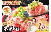 【ZIP!で紹介】天然まぐろ使用 ネギトロ 小分け 計1.5kg(15パック入り)[Umios オーシャン 静岡県 吉田町 22424262] ネギトロ ねぎとろ マグロ 鮪 まぐろたたき 粗挽き ねぎとろ丼 ネギトロ丼 小分け パック セット 冷凍 一人暮らし 便利 簡単