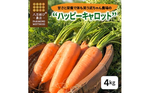 甘さと栄養で体も笑う武ちゃん農場の“ハッピーキャロット 4kg H095-021