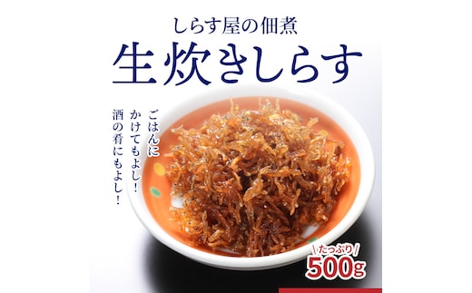 【12月18日受付分まで年内発送】しらす屋の佃煮 生炊きしらす 500g H006-076