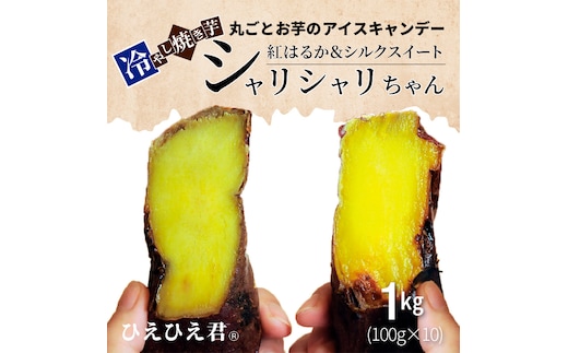 焼き芋 冷凍 冷やし焼き芋 シャリシャリちゃん 1kg(100g×10) 紅はるか＆シルクスイート H047-033