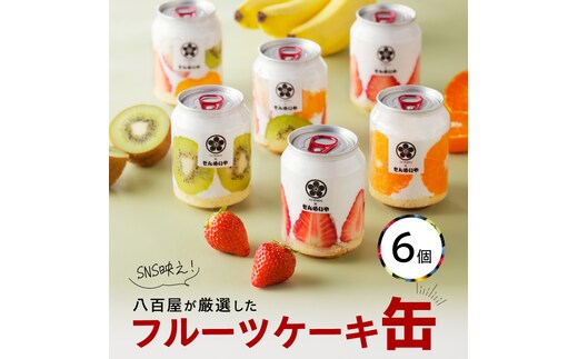 SNS映え！八百屋が厳選したフルーツケーキ缶 6個セット H151-009