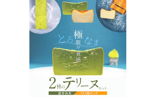 【テリーヌ専門店L】（約２００g）濃厚抹茶・バスク風チーズ2種のテリーヌセット【グルテンフリー・保存料不使用】抹茶 スイーツ 西尾抹茶 H173-014