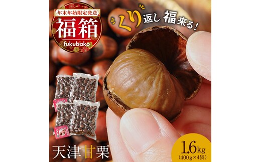 【福箱★2026】【くり返し福来る！】 年末年始限定発送 この道50年の職人が焼く、やさしい甘みたっぷり！「天津甘栗」1.6kg H045-067