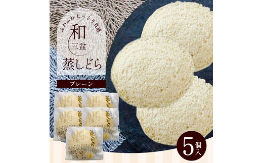 【蒸しどら プレーン 5個入 】和三盆 どら焼き 餡 ふわふわ しっとり食感 あいちの匠 ものづくりマイスター 優秀和菓子職 愛知県優秀技能者表彰受賞 H181-007