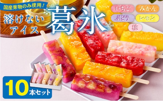 とけないアイス 葛氷10本セット